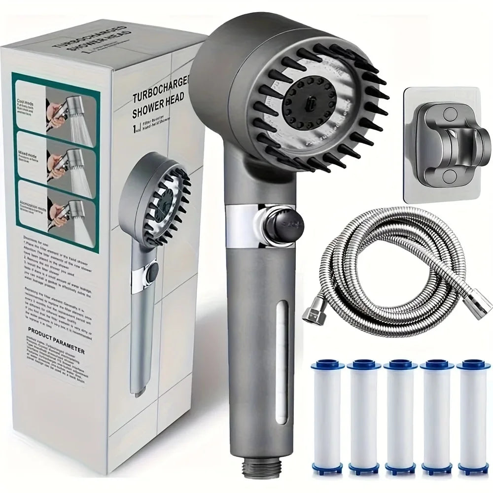 IonDrop™ Turbo Filter Shower Head – Softer Hair Starts Here