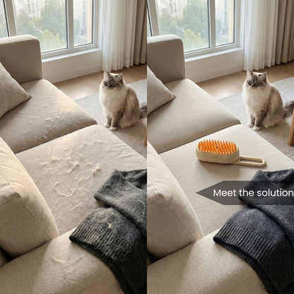 Brosse pour animaux avec vapeur – Récupérez tout les poils