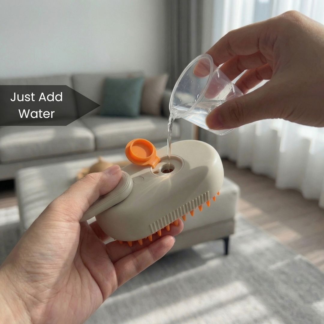 Brosse pour animaux avec vapeur – Récupérez tout les poils