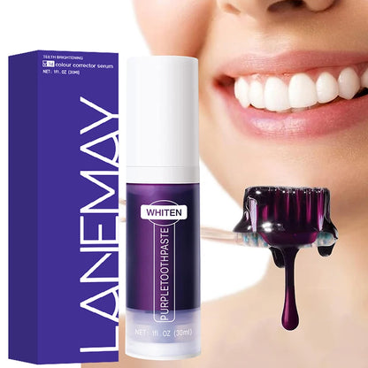 V34 Purple Whitening Toothpaste – Instant Yellow Tone Neutralizer