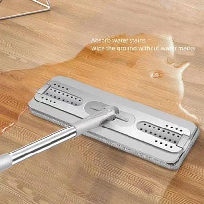 Compact Flat Mop &amp; Bucket System – Hands-Free Cleaning for Small Spaces