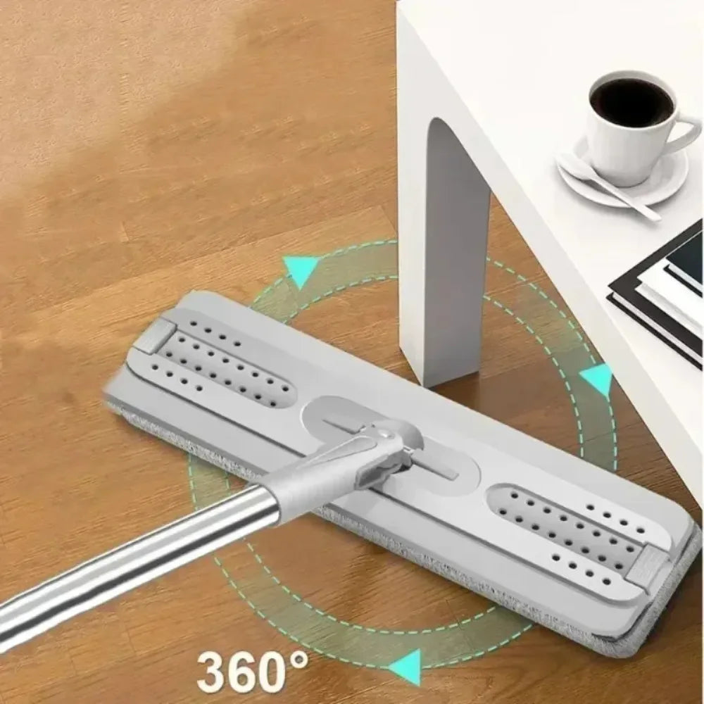 Compact Flat Mop &amp; Bucket System – Hands-Free Cleaning for Small Spaces