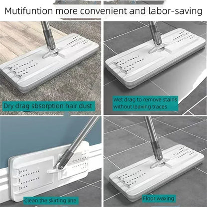 Compact Flat Mop &amp; Bucket System – Hands-Free Cleaning for Small Spaces
