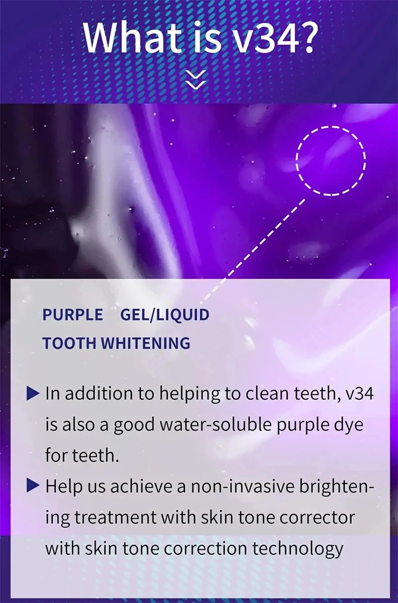 V34 Purple Whitening Toothpaste – Instant Yellow Tone Neutralizer
