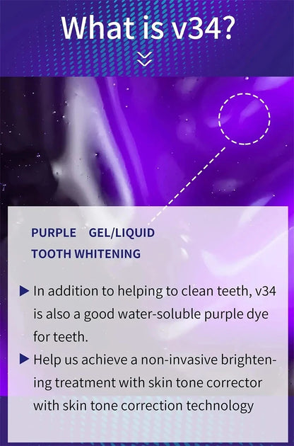 V34 Purple Whitening Toothpaste – Instant Yellow Tone Neutralizer