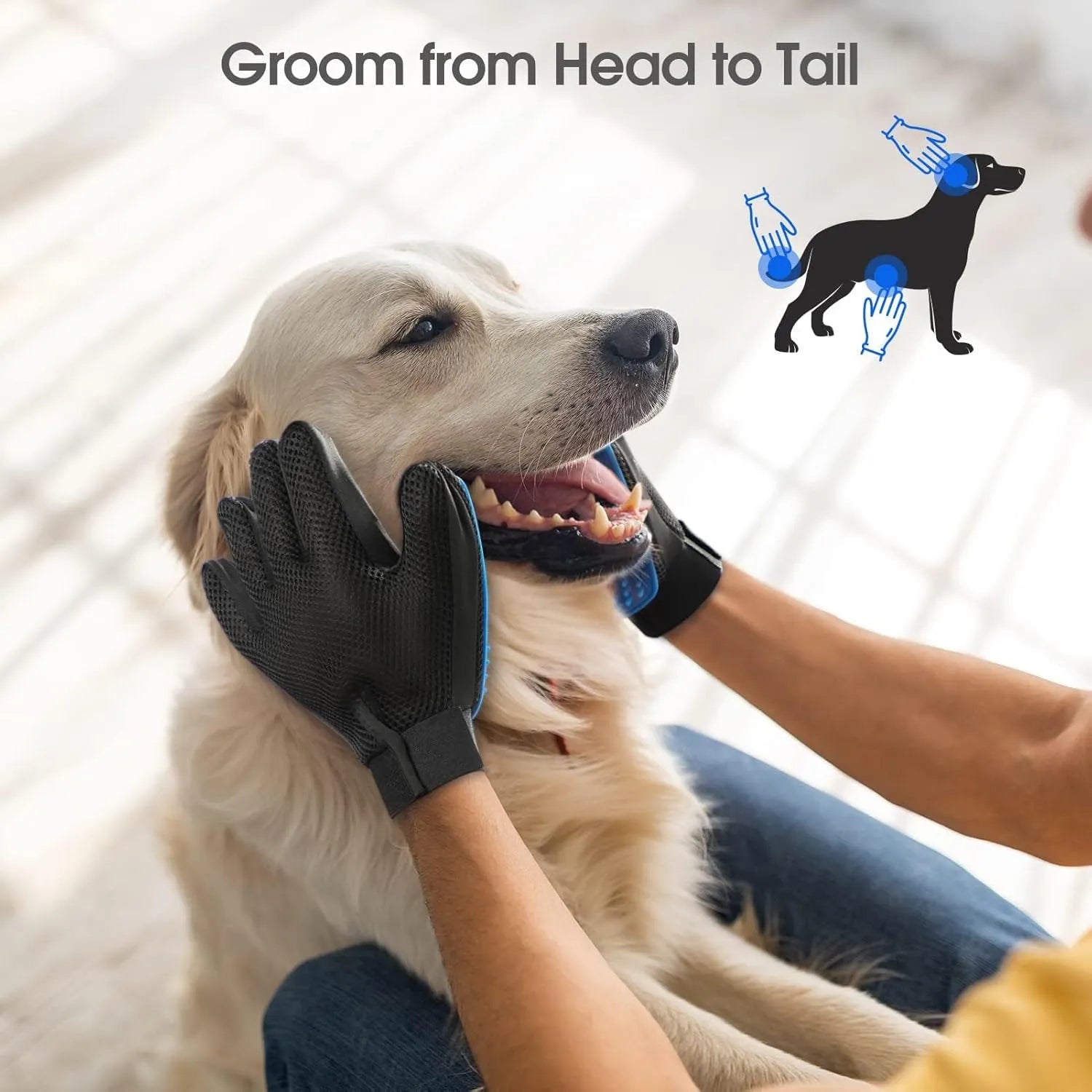 Pet Grooming Hair Removal Glove